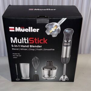 Mueller MultiStick 5-in-1 Hand Blender - Gray New
